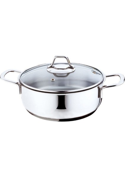 Mega Basık Çelik Saplı 22 cm