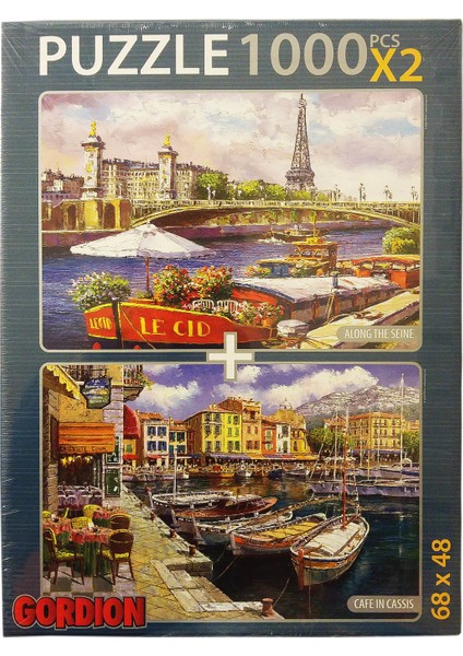 Cafe In Classis - Along The Seine 2 x 1000 Puzzle