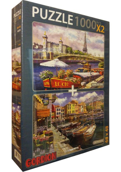 Cafe In Classis - Along The Seine 2 x 1000 Puzzle