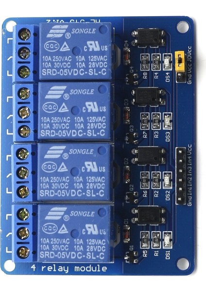 4′Lü 12V Röle Kartı - 4 Way 12V Relay Module