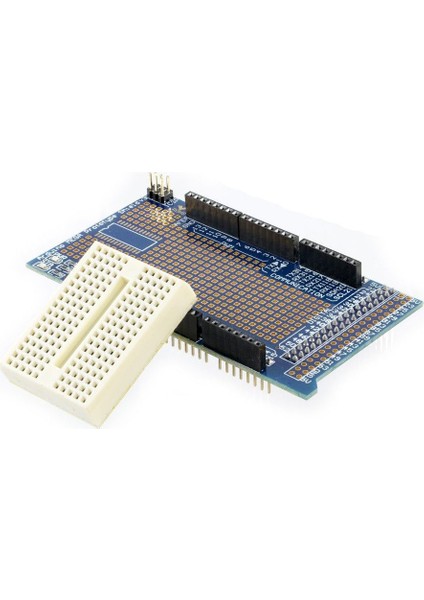 Arduino Mega 2560 R3 Proto Shield + Mini Breadboard