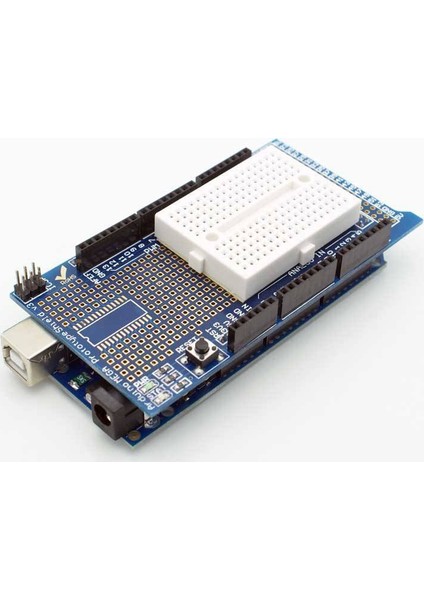 Arduino Mega 2560 R3 Proto Shield + Mini Breadboard