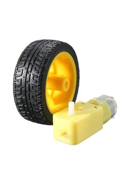 6V 250 Rpm Motor Ve Tekerlek Seti