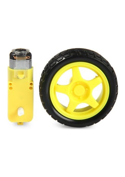 6V 250 Rpm Motor Ve Tekerlek Seti