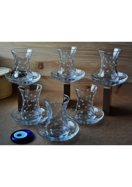 Paşabahçe İnce Belli Kar Tanesi Çay Takımı 12 Parça