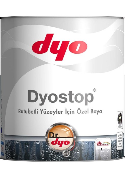 Dyostop Rutubet Ve Nem Boyası 0,75 Litre