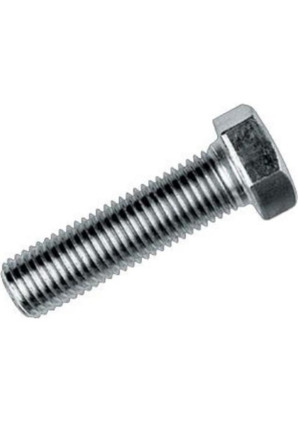 M10X35 Civata Dın 933 8,8 Beyaz Tam Paso