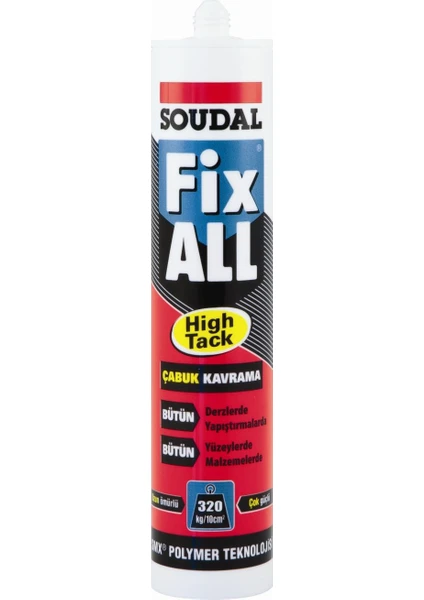 Soudal Fix All High Tack 290 Ml Kartuş Beyaz