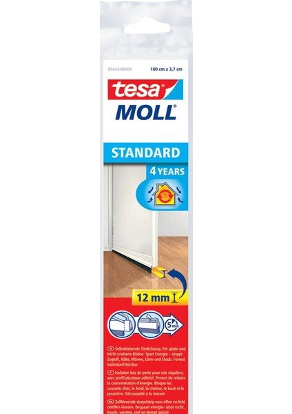 moll® Standart Kapı Altı Hava Akımı Önleyici Fırça, 1m:37mm, Beyaz fiyatları