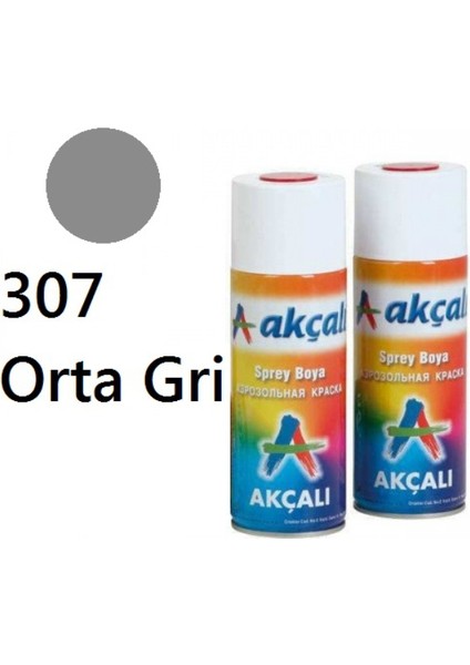 Orta Gri Solvent Bazlı Akrilik Sprey Boya 400 Ml. Made İn Italy 307