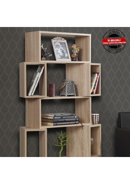 Box Hareketli Kutulu Raflı Kitaplık, Meşe fiyatları