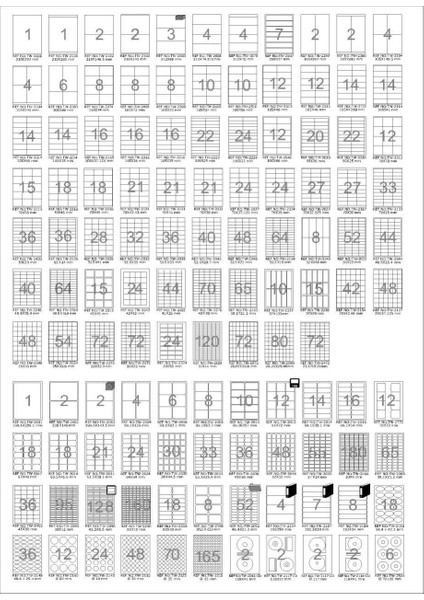 Tw-2021 63,5X38,1 Mm Kuşe Laser Etiket 100 Ad.