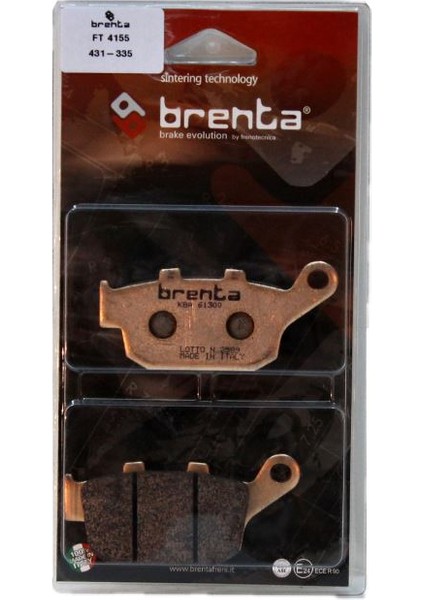 Honda CBR 650 F Disk Brenta Sinter Metal Fren Arka Balata (2014-2015)