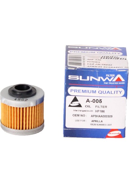 Aprilia SCARABEO 125 Yağ Filtresi HF186 (1998-2012)
