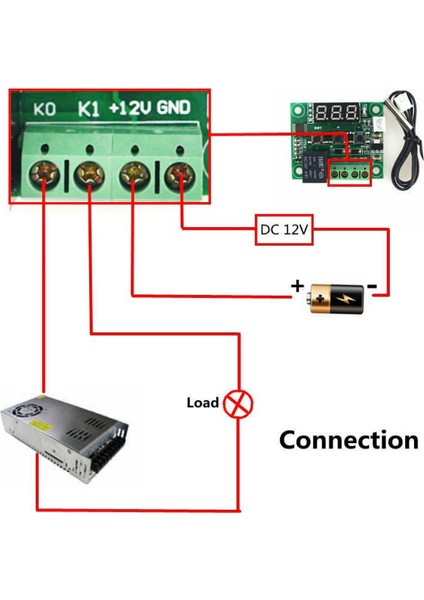 Dijital Termostat 12v Akvaryum,Kuluçka,Buzdolabı Termostat thr205