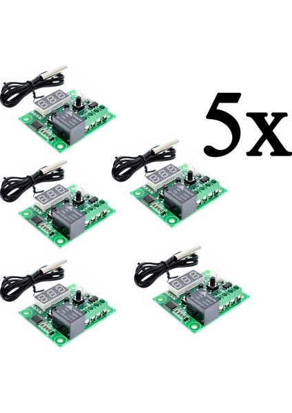 5 Adet Dijital Termostat 12v Akvaryum Kuluçka Buzdolabı thr205-5