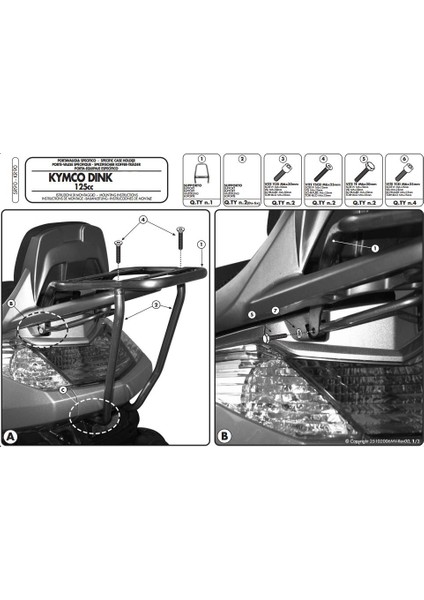 Gıvı Sr90 Kymco Dınk 50-125-200ı (06-16) Arka Çanta Taşıyıcı