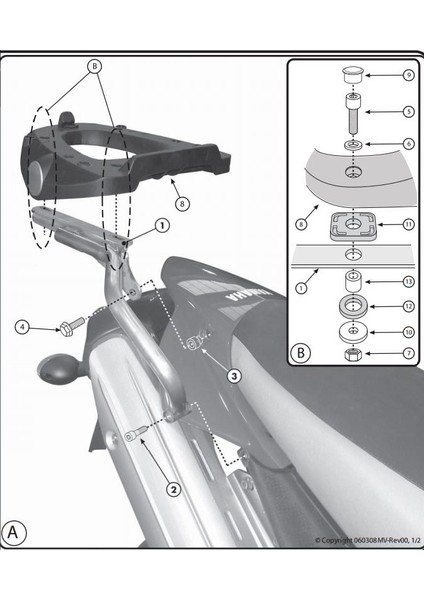 Gıvı Sr365m Yamaha Xt 660 R - Xt 660 X (07-16) Arka Çanta Taşıyıcı