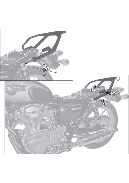 Gıvı Sr4101 Kawasakı W 800 (11-16) Arka Çanta Taşıyıcı