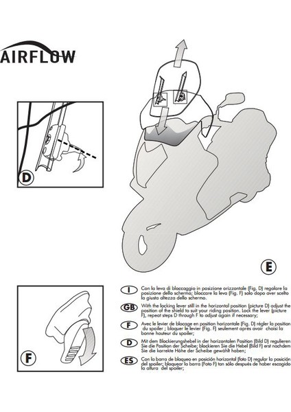 Gıvı Af3105 Suzukı Dl 1000 V-Strom (14-16) Rüzgar Siperlik