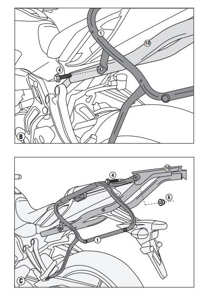 Gıvı Plx2118 Yamaha Mt-07 (14-17) Yan Çanta Taşıyıcı