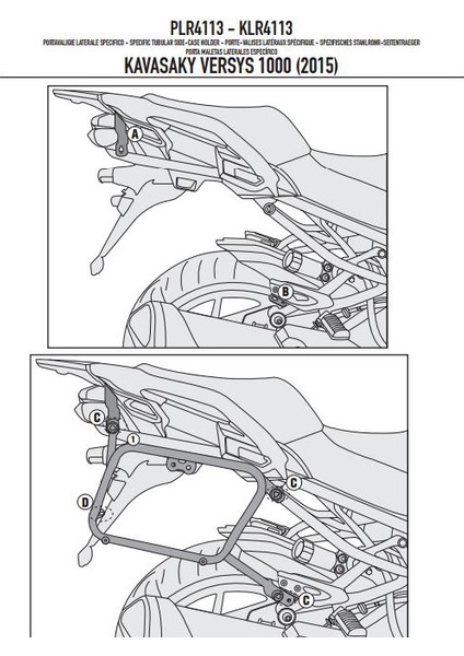 Gıvı Plr4113 Kawasakı Versys 1000 (15-17) Yan Çanta Taşıyıcı