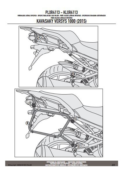 Gıvı Plxr4113 Kawasakı Versys 1000 (15-17) Yan Çanta Taşıyıcı