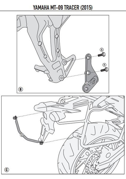 Gıvı Plxr2122 Yamaha Mt-09 Tracer (15-16) Yan Çanta Taşıyıcı