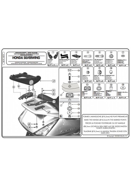 Kr19 Honda Sılverwıng 400-600-600abs (01-16) Arka Çanta Taşıyıcı