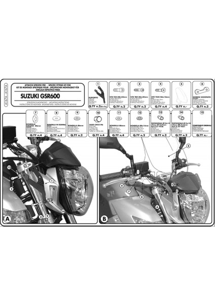 A167a Suzukı Gsr 600 (06-07) Rüzgar Siperlik Bağlantısı