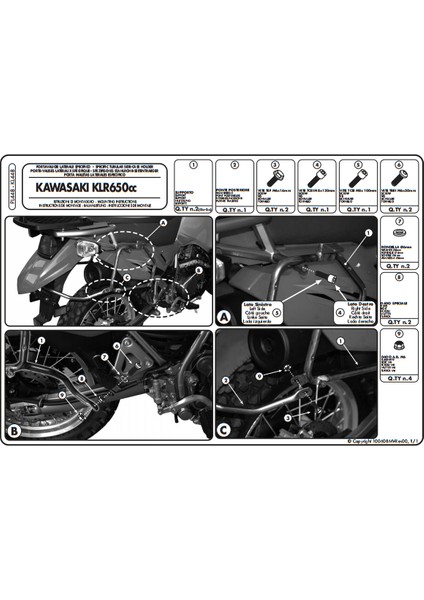 Kl448 Kawasakı Klr 650 Enduro (07-16) Yan Çanta Taşıyıcı