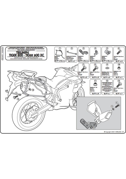 Klr6401 Trıumph Tıger 800 (11-16) Yan Çanta Taşıyıcı
