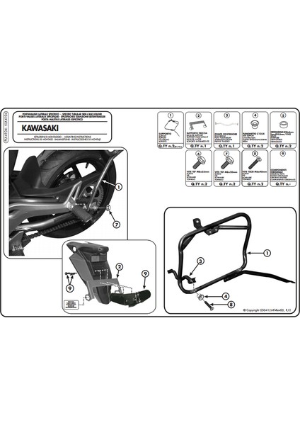 Klx4104 Kawasakı Er-6n - Er-6f 650 (12-16) Yan Çanta Taşıyıcı