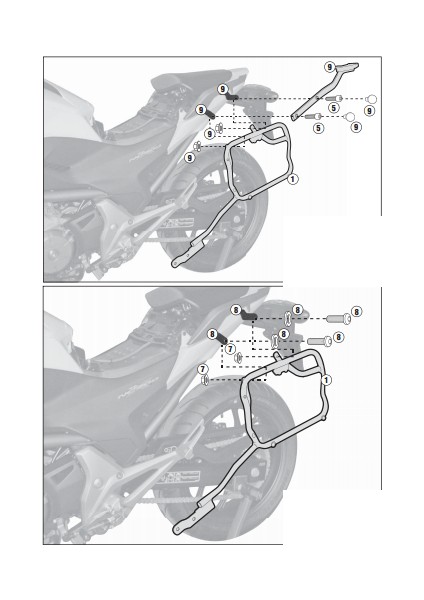 Klx1111 Honda Nc 700 X-S - Nc 750 X-S - Nc 750 X-S Dct (12-15) Yan Çanta Taşıyıcı