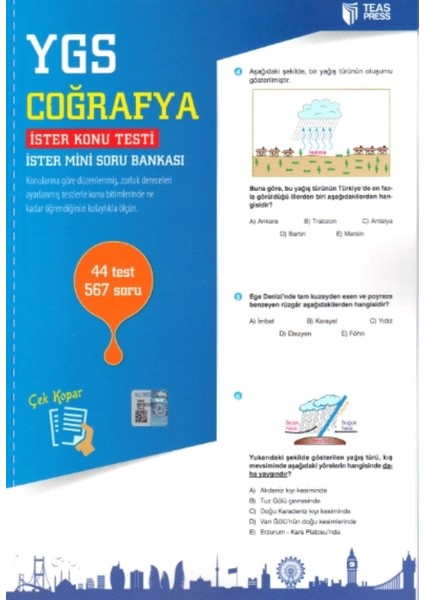 Teas Press-Sınav Yayınları Ygs Coğrafya Yaprak Test Çek Kopar