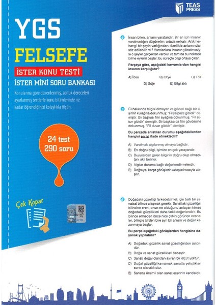 Teas Press-Sınav Yayınları Ygs Felsefe Yaprak Test Çek Kopar