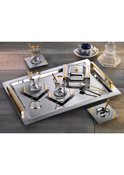 Mira Çay Tepsisi (Gold)