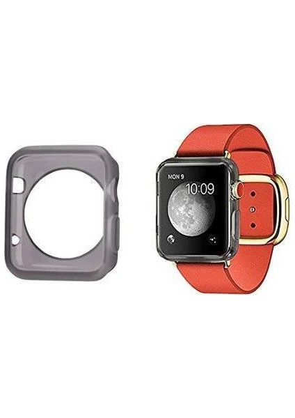 Apple Watch Uyumlu 42 Mm Kılıf Ultra İnce Silikon Tpu + Kırılmaz Cam