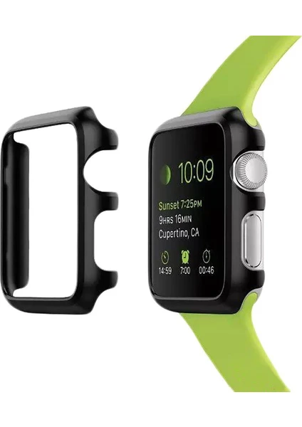 Apple Watch Uyumlu 2 42Mm Sert İnce Rubber Kılıf Watc 2 42Mm + Kırılmaz Cam