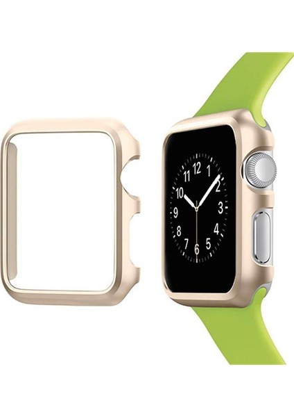 Apple Watch Uyumlu 2 42Mm Sert İnce Rubber Kılıf Watc 2 42Mm + Kırılmaz Cam
