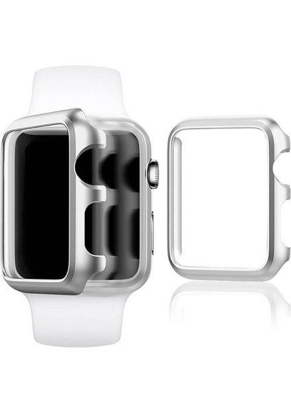 Apple Watch Uyumlu 2 42Mm Sert İnce Rubber Kılıf Watc 2 42Mm + Kırılmaz Cam