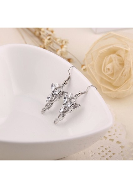 Lord Of The Rings Arwen Evenstar Akşam Yıldızı Elf Zirkon Kolye Küpe Set