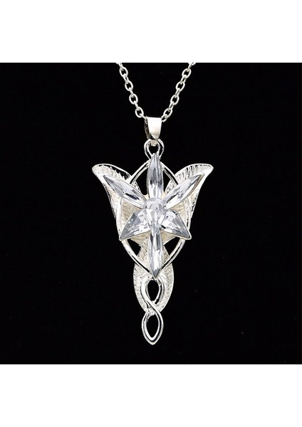 Lord Of The Rings Arwen Evenstar Akşam Yıldızı Elf Zirkon Kolye Küpe Set