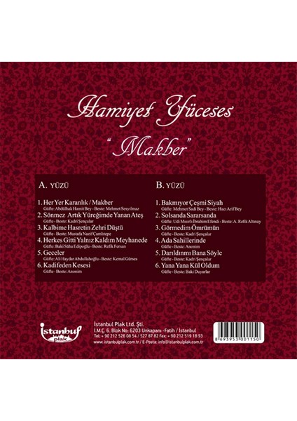 Hamiyet Yüceses - Makber (Plak)