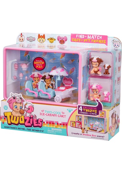 Twozies İkizler Birlikte Eğleniyor İce Cream Car Oyun Seti modelleri