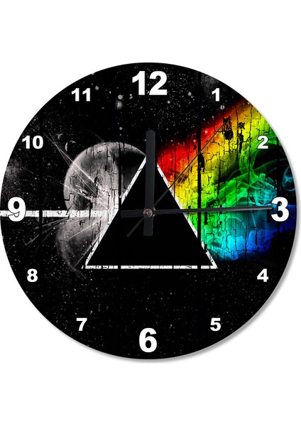 The Pink Floyd Ahşap Duvar Saati