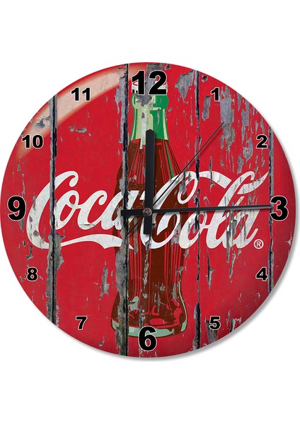 Cocacola Ahşap Duvar Saati