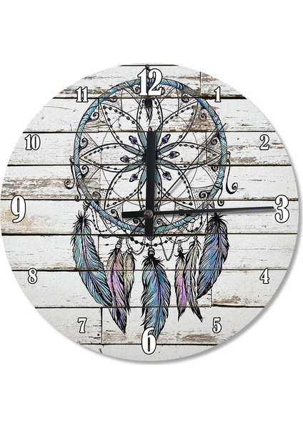 Dream Catcher Ahşap Duvar Saati