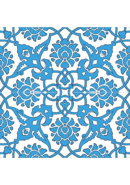 20x20 Cm SP 83 Mavi Beyaz İznik Rumi Kütahya Çini Karo fiyatları
