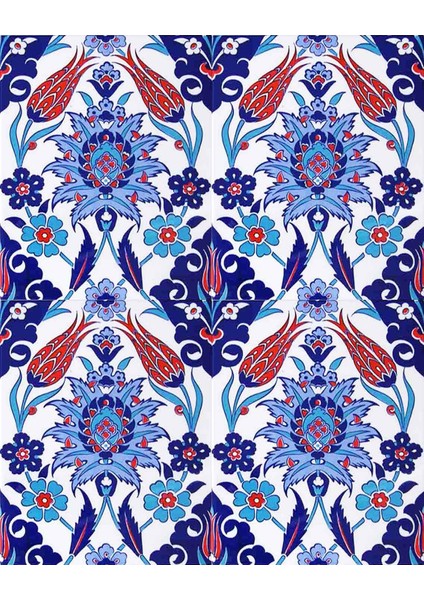20x25 Cm Ac 1004 Kırmızı Laleli Kütahya Çini Seramik Karo fiyatları
